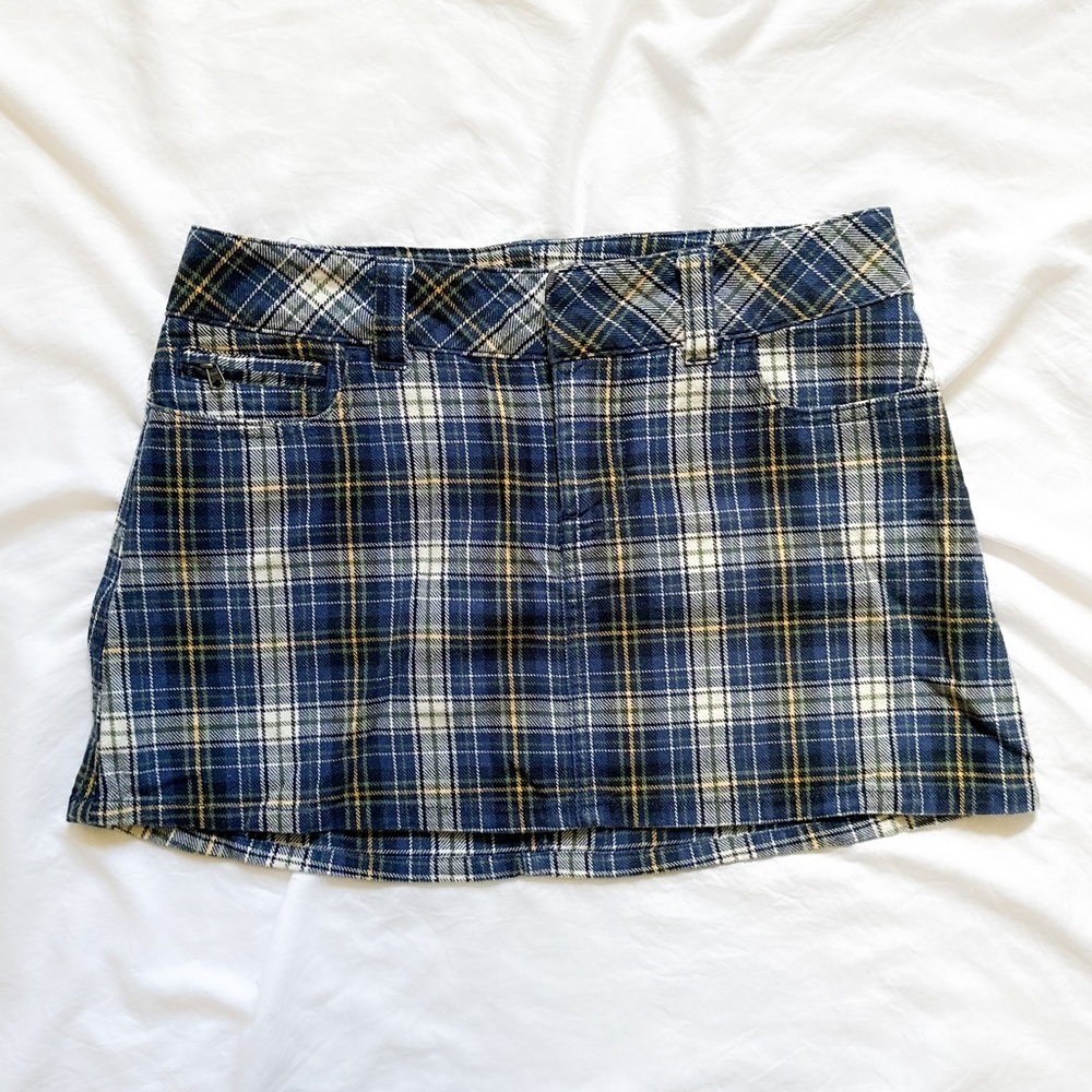Abercrombie & Fitch Y2K School Girl Dark Academia Wool Plaid Mini Skirt
